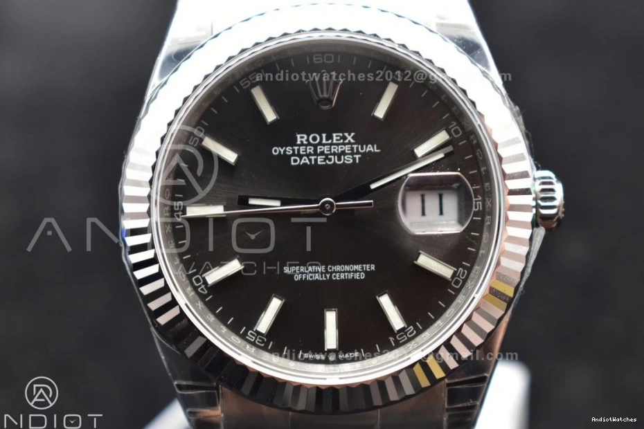 126334 QuickDry 41 904L Oyster Edition on 624 VSF DateJust Best SS Bracelet 1:1 Dial VS Grey 1217